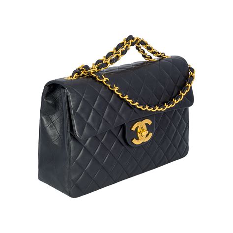 chanel classic black handbag|pre owned vintage chanel bags.